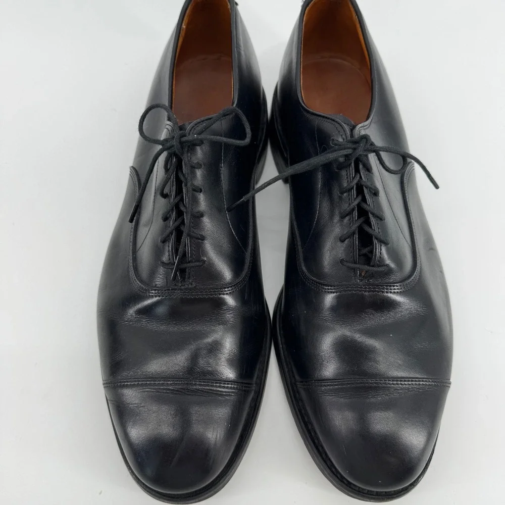 Allen Edmonds Park Avenue Black Leather Cap Toe Oxford Dress Shoes Mens 9.5 D